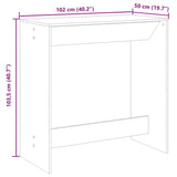 Barska miza sonoma hrast 102x50x103,5 cm inženirski les