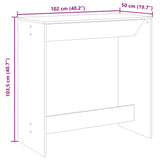 Barska miza betonsko siva 102x50x103,5 cm inženirski les