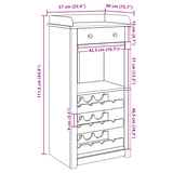 Omara za vino Panama 57x40x111,5 cm trdna borovina