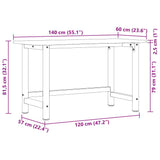 Delovna miza 140x60x81,5 cm trdna hrastovina