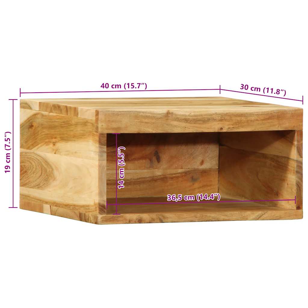 Stenska TV omarica 40x30x19 cm trden akacijev les