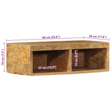 Stenska TV omarica 60x30x19 cm trden robusten mangov les