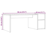 Klubska mizica starinski les 90x45x35 cm inženirski les