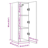 TV omarica artisan hrast 30,5x30x90 cm inženirski les