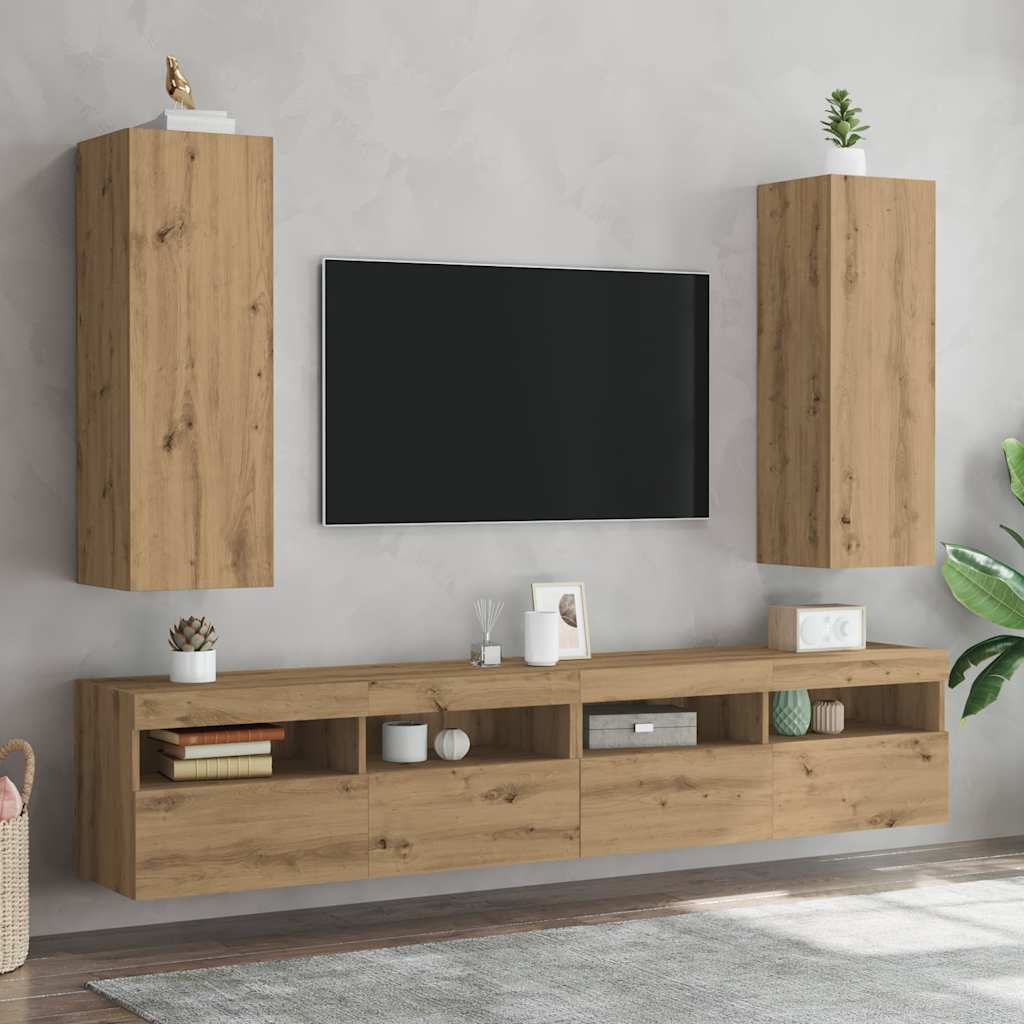 TV omarica 2 kosa artisan hrast 30,5x30x90 cm inženirski les