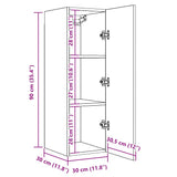 TV omarica 2 kosa artisan hrast 30,5x30x90 cm inženirski les