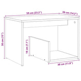 Stranska mizica artisan hrast 59x36x38 cm inženirski les