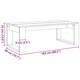 Klubska mizica starinski les 102x50x35 cm inženirski les