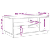 Klubska mizica artisan hrast 102x55x43 cm inženirski les