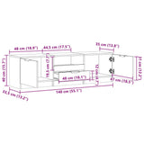 TV omarica artisan hrast 150x33,5x45 cm inženirski les