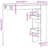 Stenska barska miza artisan hrast 102x45x103,5 cm