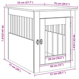 Boks za psa starinski les 55x75x65 cm inženirski les