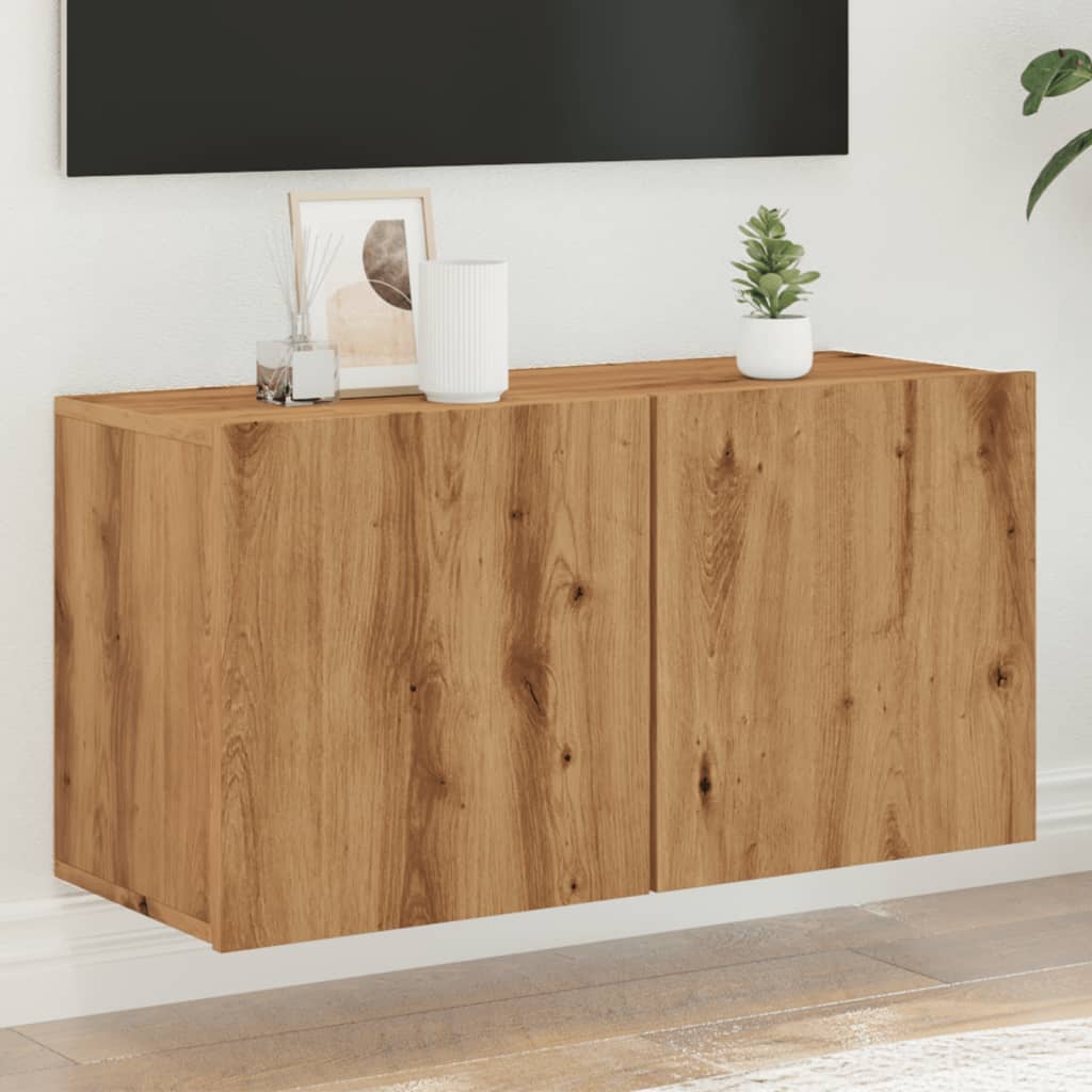 Stenska TV omarica artisan hrast 80x30x41 cm