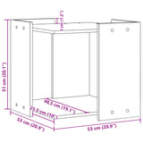 Omara za mačje stranišče dimljeni hrast 53x53x51 cm inž. les