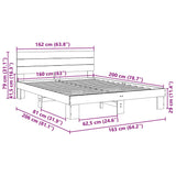 posteljni okvir z vzglavjem brez vzmetnice 160x200 cm