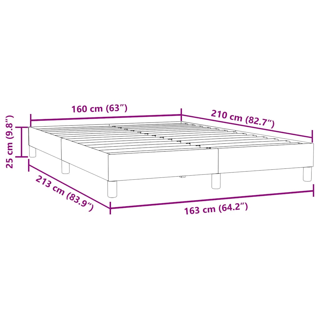 Box spring postelja brez vzmetnico temno zelena 160x210cm žamet