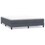 Box spring postelja brez vzmetnico temno siva 180x210 cm žamet