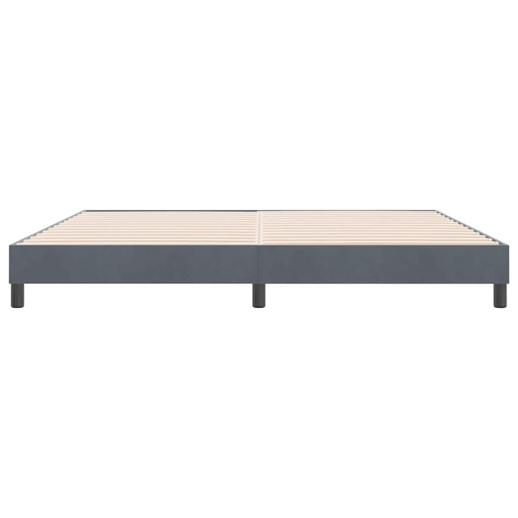 Box spring postelja brez vzmetnico temno siva 180x210 cm žamet