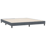 Box spring postelja brez vzmetnico temno siva 180x210 cm žamet