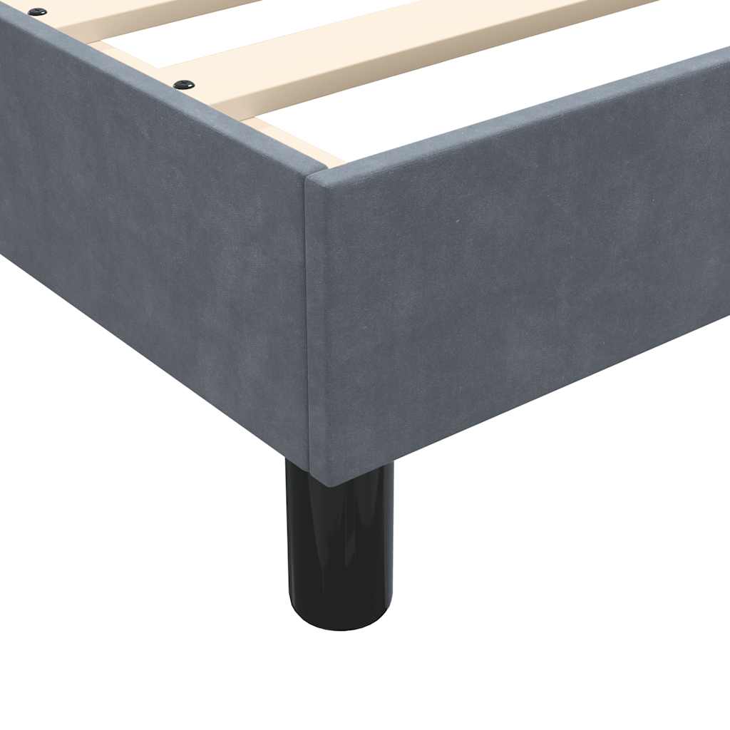 Box spring postelja brez vzmetnico temno siva 180x210 cm žamet