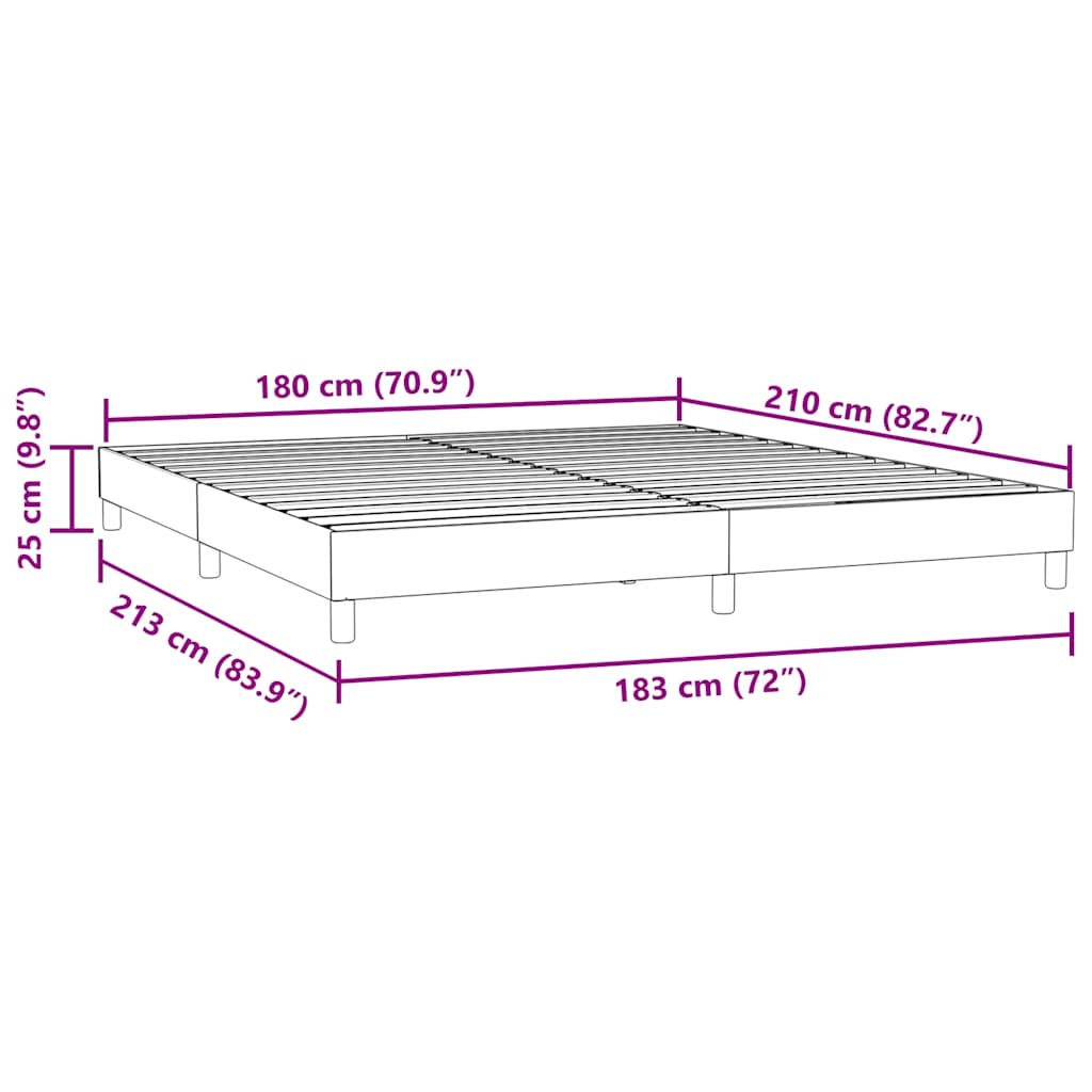 Box spring postelja brez vzmetnico temno zelena 180x210cm žamet