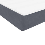 Box spring postelja z vzmetnico temno siva 180x210 cm žamet