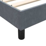 Box spring postelja z vzmetnico temno siva 180x210 cm žamet