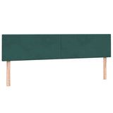 Box spring postelja z vzmetnico temno zelena 180x210 cm žamet