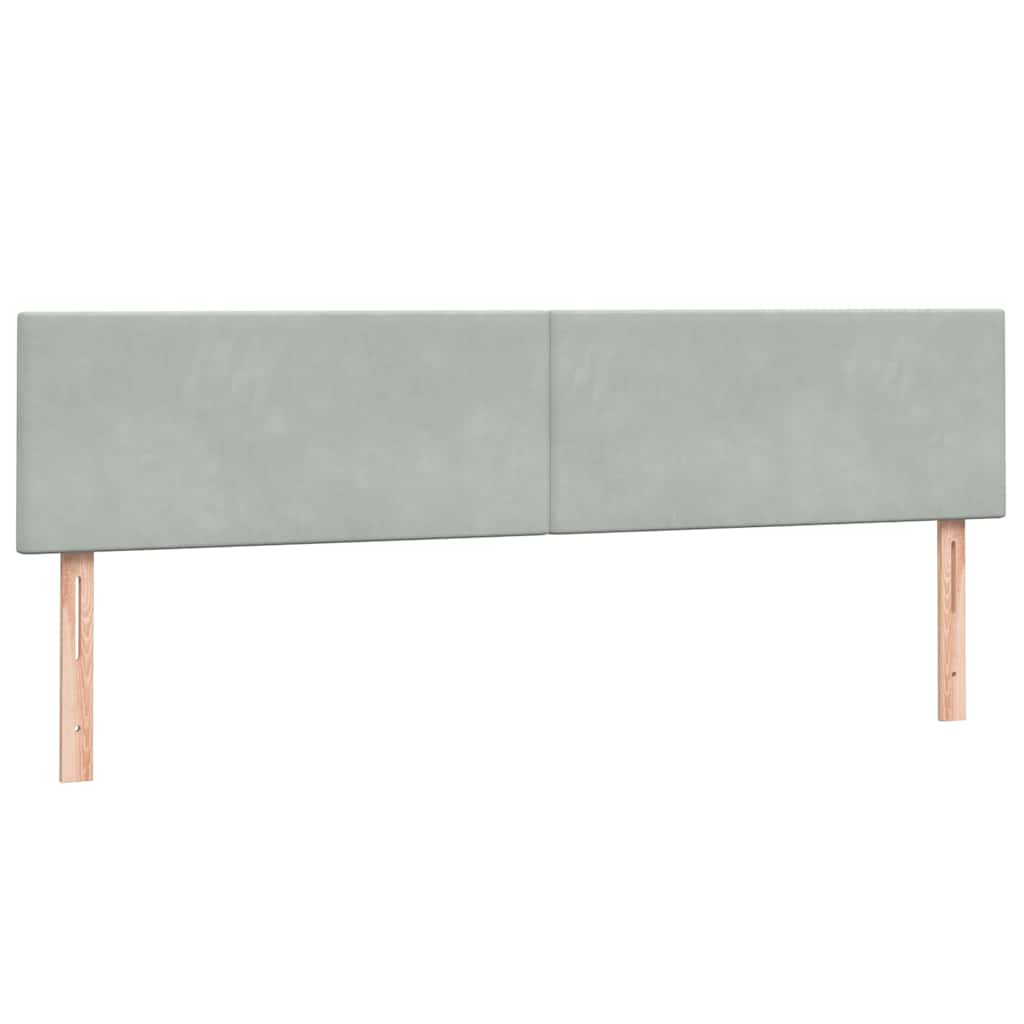 Box Spring postelja z vzmetnico svetlo siva 200x210 cm žametna