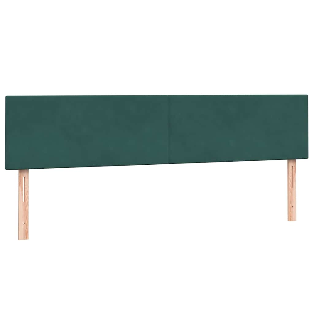 Box Spring postelja z vzmetnico Temno zelena 200x210 cm Žamet