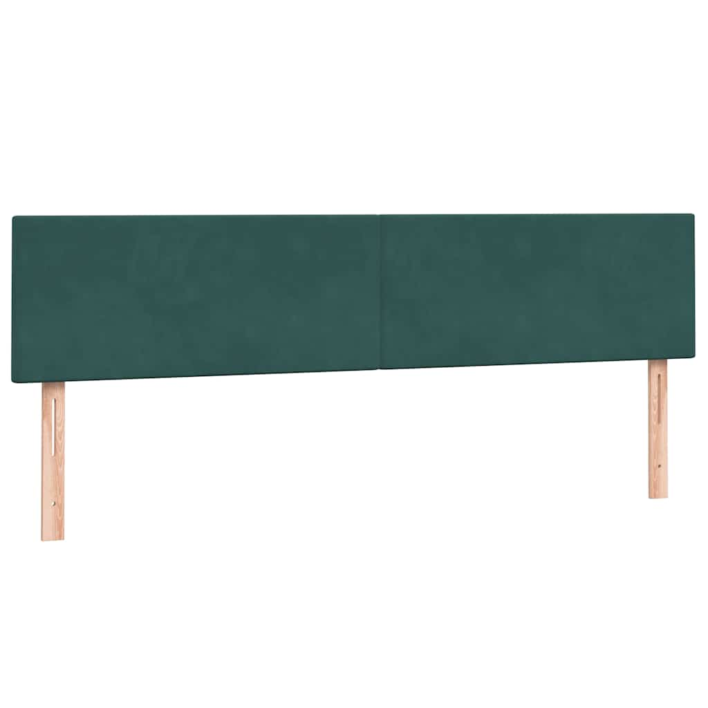 Box spring postelja z vzmetnico temno zelena 180x220 cm žamet