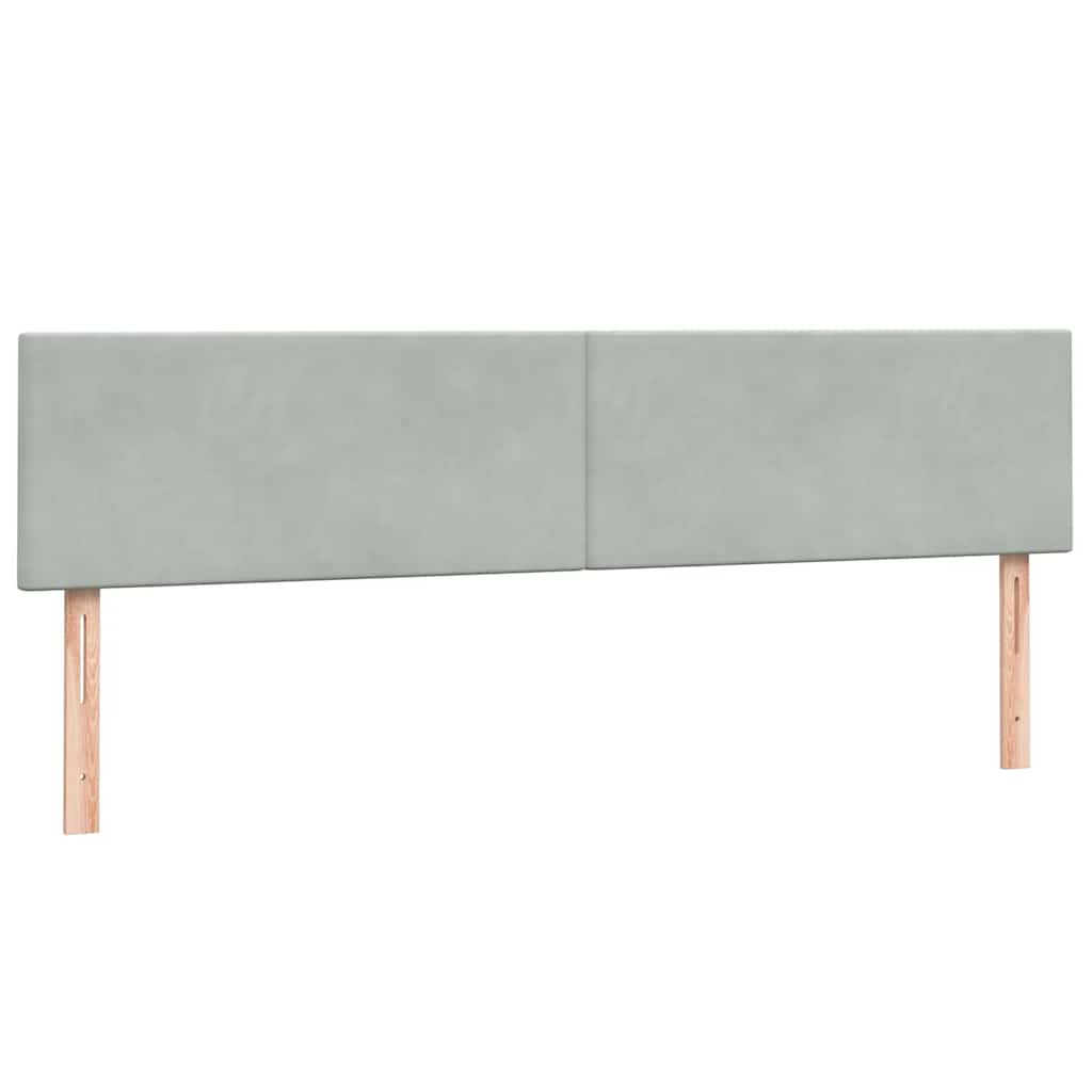 Box Spring postelja z vzmetnico svetlo siva 200x220 cm žametna