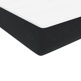 Box Spring postelja z vzmetnico črna 200x220 cm žametna