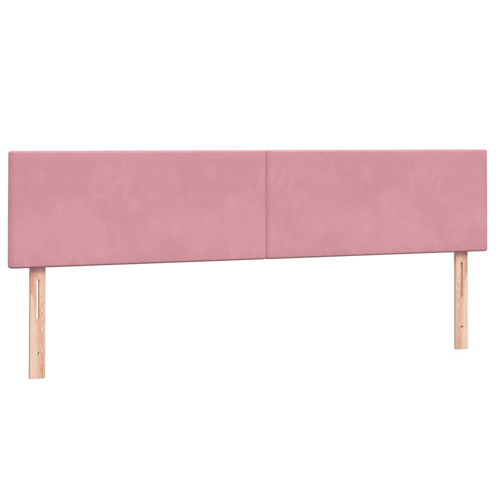 Box Spring postelja z vzmetnico Pink 200x220 cm žamet