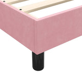 Box Spring postelja z vzmetnico Pink 200x220 cm žamet