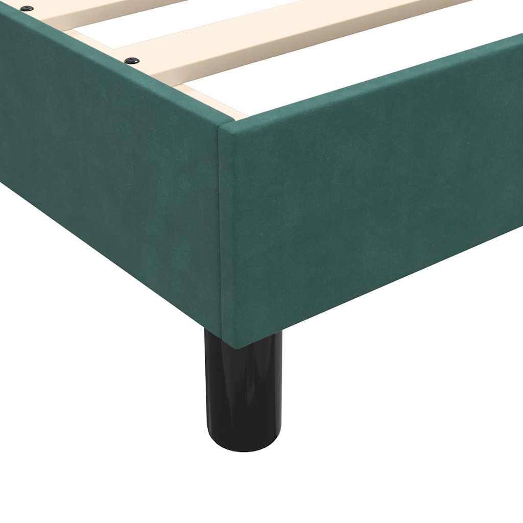 Box Spring postelja z vzmetnico Temno zelena 90x210 cm Velvet