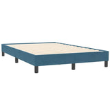 Box spring postelja z vzmetnico temno modra 120x210 cm žamet