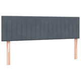 Box spring postelja z vzmetnico temno siva 140x210 cm žamet