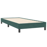 Box spring postelja z vzmetnico temno zelena 90x220 cm žamet