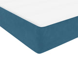 Box Spring postelja z vzmetnico Temno modra 100x220 cm Velvet