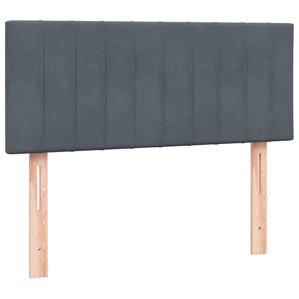 Box Spring postelja z vzmetnico Temno siva 120x220 cm Velvet