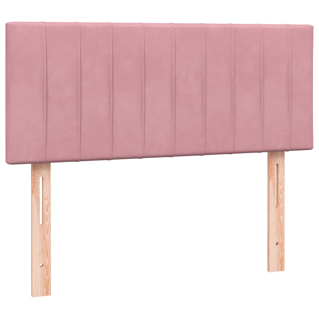 Box Spring postelja z vzmetnico Pink 120x220 cm Velvet