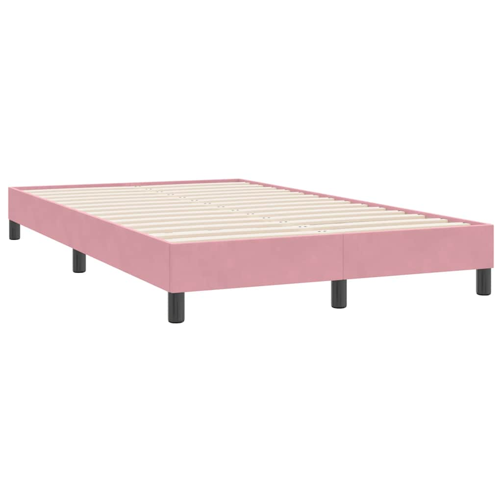 Box Spring postelja z vzmetnico Pink 120x220 cm Velvet