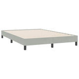 Box Spring postelja z vzmetnico svetlo siva 160x220 cm žametna