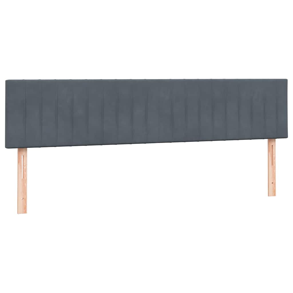 Box Spring postelja z vzmetnico Temno siva 180x220 cm žamet