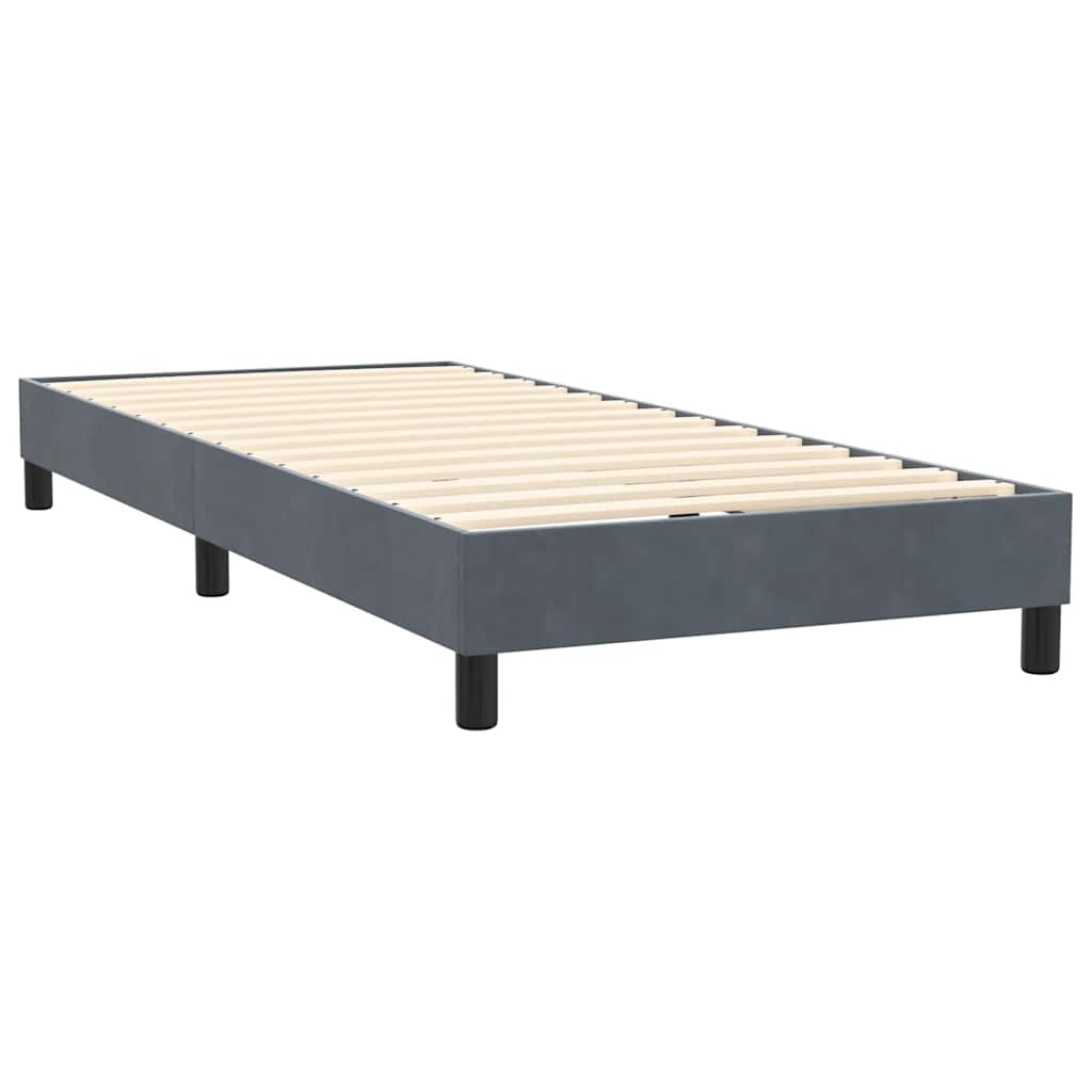 Box Spring postelja z vzmetnico Temno siva 90x220 cm Velvet