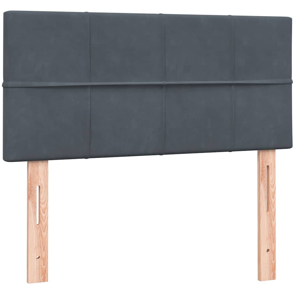 Box Spring postelja z vzmetnico Temno siva 90x220 cm Velvet