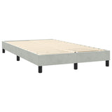 Box spring postelja z vzmetnico svetlo siva 120x220 cm žamet