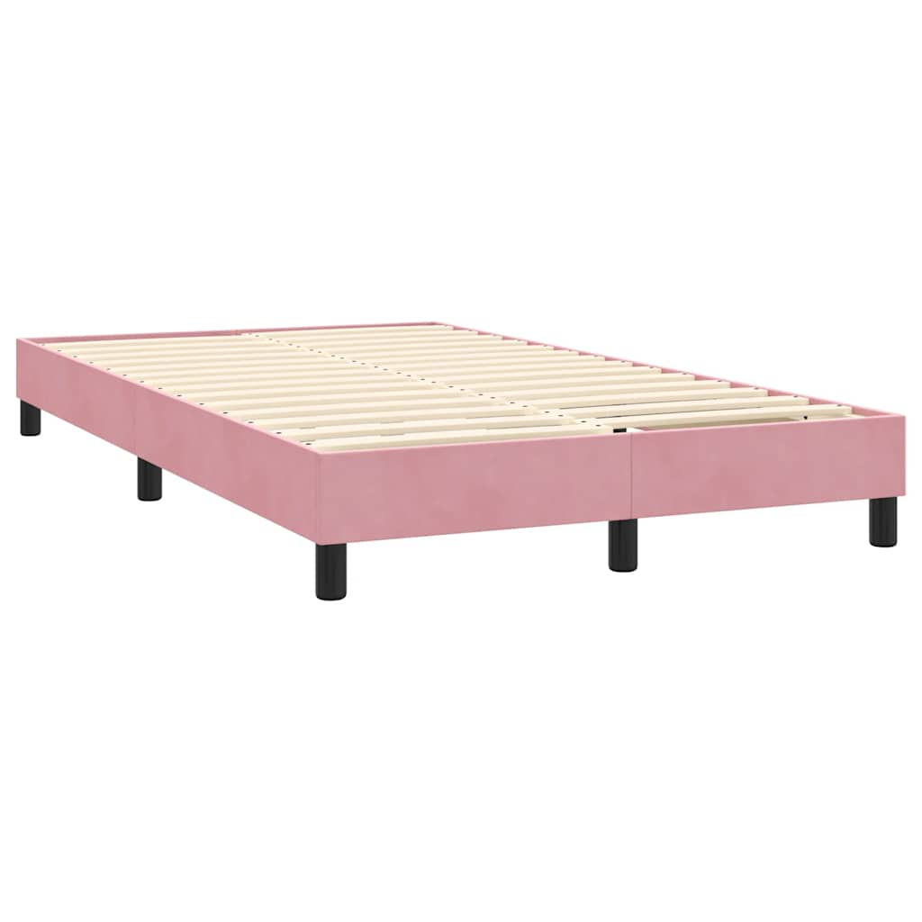 Box Spring postelja z vzmetnico Pink 120x220 cm Velvet