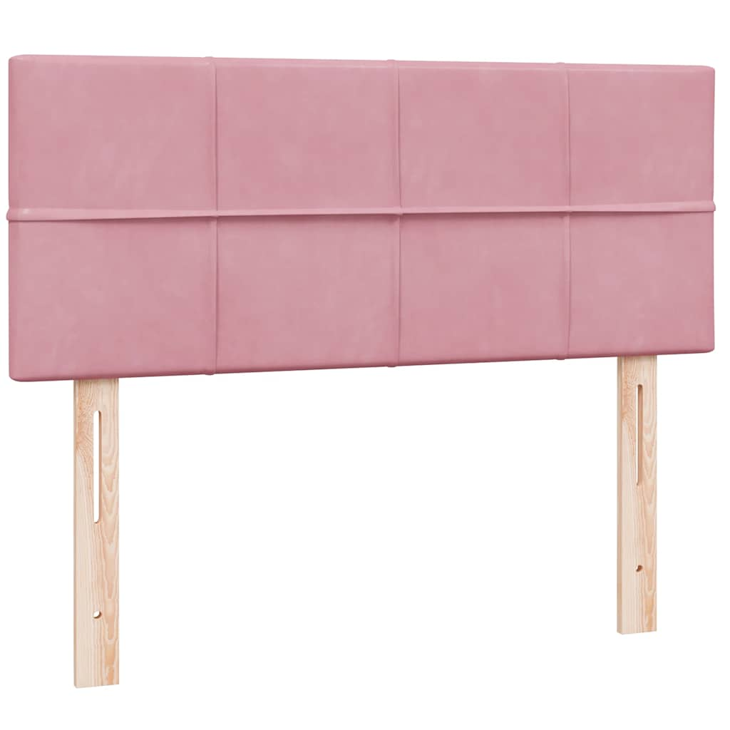 Box Spring postelja z vzmetnico Pink 120x220 cm Velvet